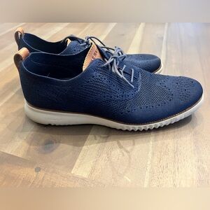 Cole Haan Dark Blue Knit Sneakers